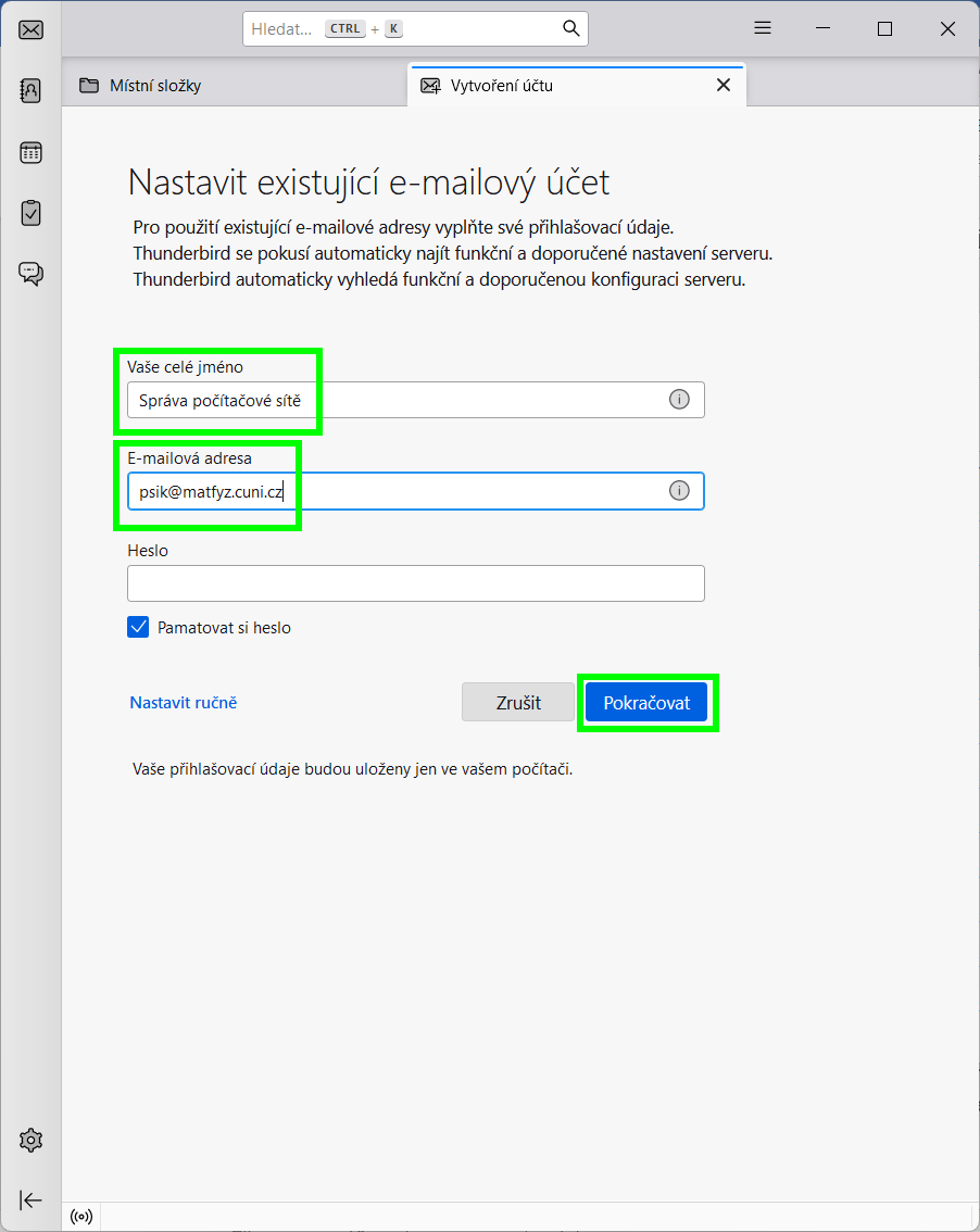 Přidání sdíleného mailboxu 1