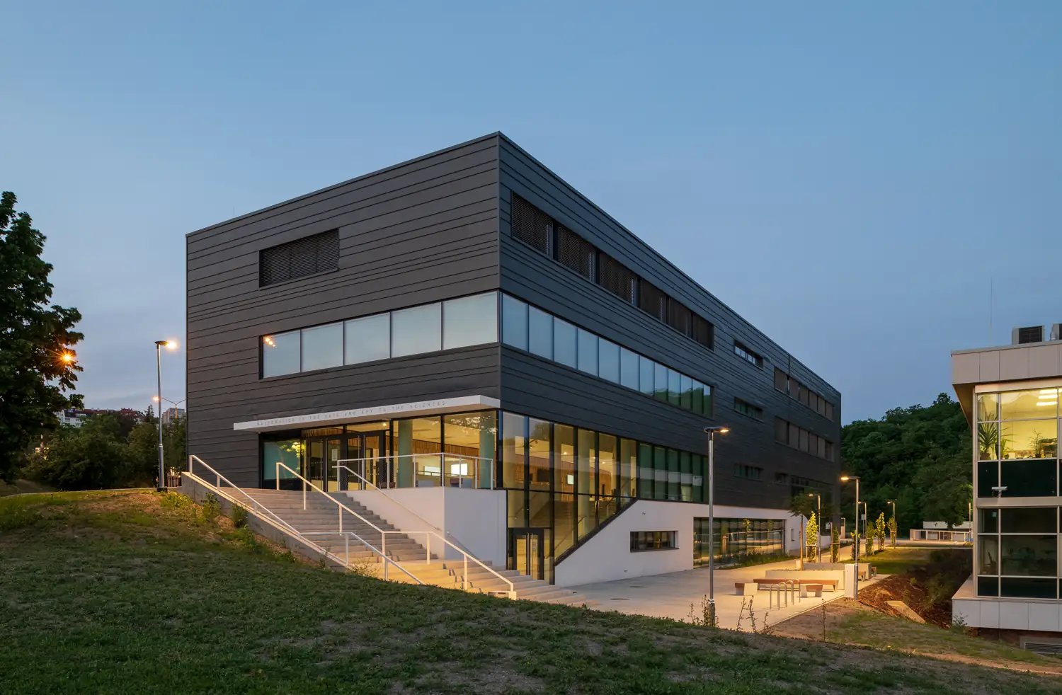 Mapa areálu MFF UK v Troji