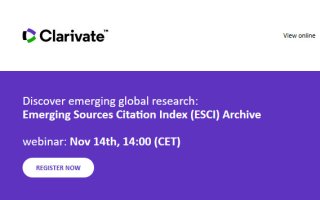 Webinar on global research with ESCI archive