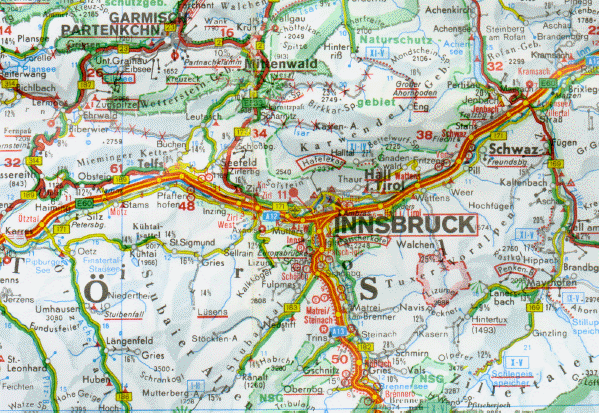 Mapa Innsbrucku a okol�